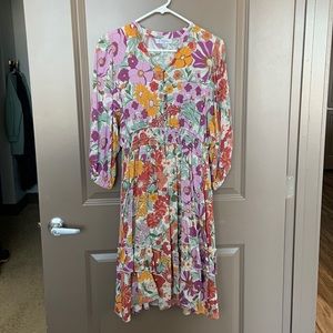Piper & Scoot - Nella Bubble Sleeve Floral Dress - Medium